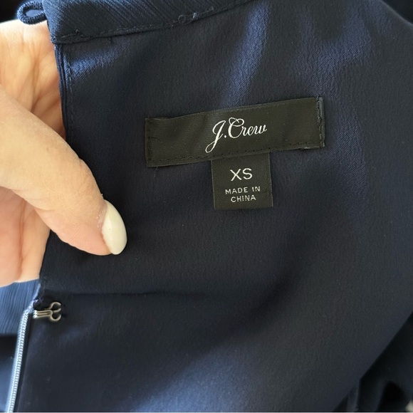 J. Crew Dark Blue Sleeveless Women’s Top with Embellished Collar XS - Picture 7 of 8